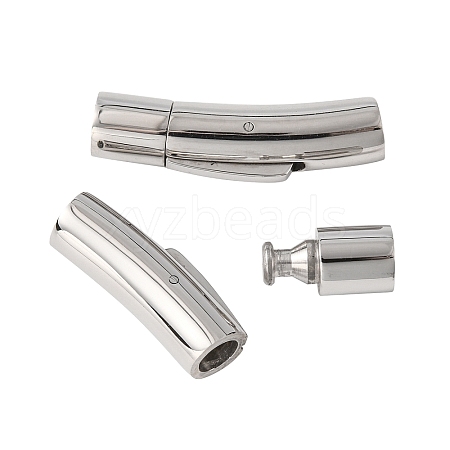 Tarnish Resistant Column 316 Surgical Stainless Steel Bayonet Clasps X-STAS-A021-5mm-1