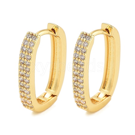 Rack Plating Oval Brass Hoop Earrings EJEW-N055-26G-RS-1