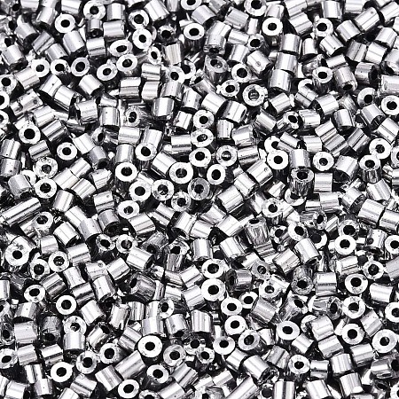 Electroplate Glass Cylinder Beads SEED-Q036-01A-B04-1