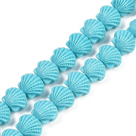 Synthetic Coral Dyed Carved Beads Strands X-CORA-K009-05A-08-1