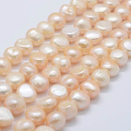 Natural Cultured Freshwater Pearl Beads Strands PEAR-K004-04B-1