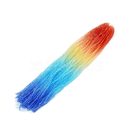 Gradient Color Baking Painted Glass Bead Strands DGLA-A039-T4mm-A012-1