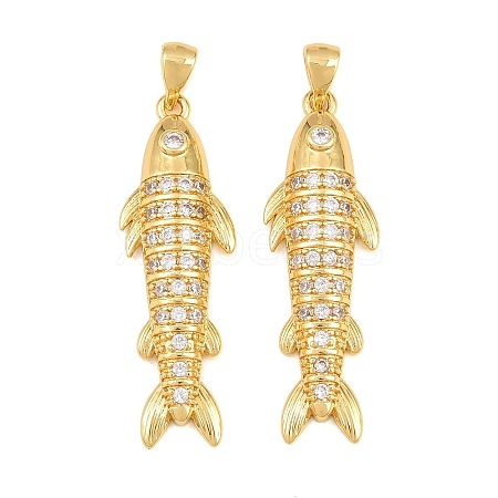 Brass Micro Pave Cubic Zirconia Pendants CU-CBAB3AD-10G-01-1