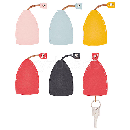 CRASPIRE 5Pcs 5 Colors Creative Pull Out Key Sleeve KEYC-CP0001-06-1