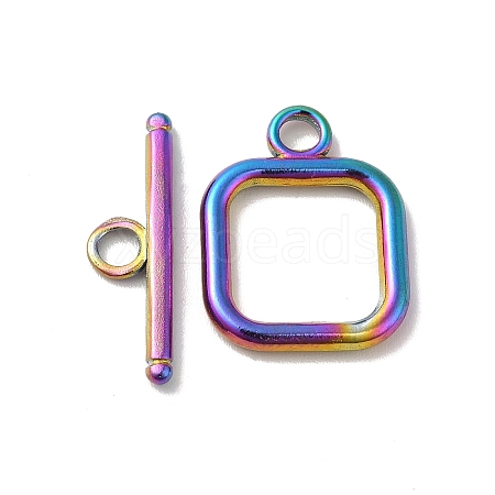 Ion Plating(IP) 304 Stainless Steel Toggle Clasps STAS-H212-27MC-1