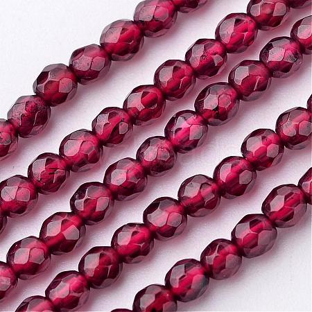 Natural Garnet Bead Strands G-K145-F-3mm-A-1