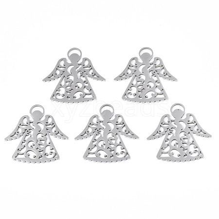 Non-Tarnish 201 Stainless Steel Pendants STAS-N098-039A-02-1