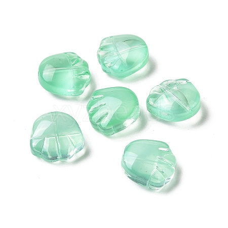 Transparent Spray Painted Glass Beads GLAA-I050-12D-1