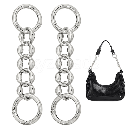 Alloy Bag Curb Chains FIND-WH0137-31P-1