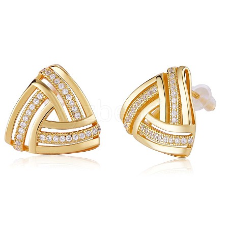 925 Sterling Silver Triangle Stud Earrings JE998A-1