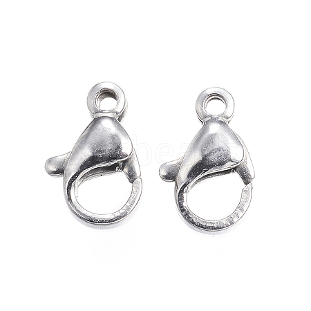 Tarnish Resistant 304 Stainless Steel Lobster Claw Clasps STAS-P097-A10-P-1