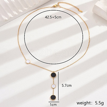 Stainless Steel Y-Shaped Necklaces for Women DA3123-3-1