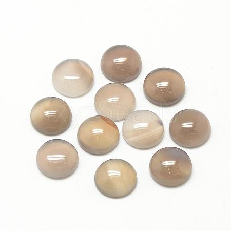 Natural Gray Agate Cabochons G-R416-14mm-15-1