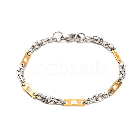 304 Stainless Steel Link Chain Bracelets BJEW-B078-132GP-1