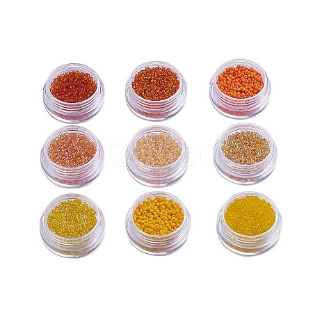 1 Pound 9 Mixed Color 12/0 Grade A Glass Seed Beads DIY-X0272-2mm-03-1