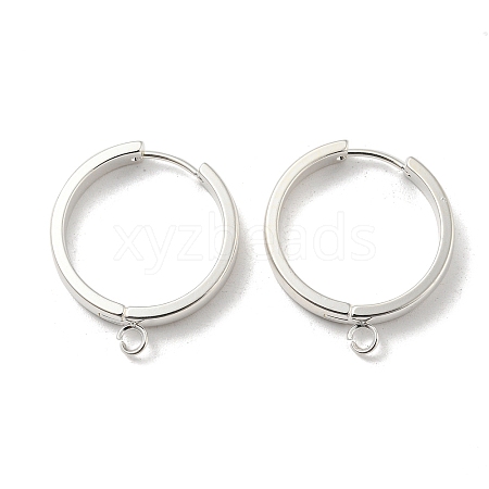 201 Stainless Steel Huggie Hoop Earrings Findings STAS-A167-01W-S-1