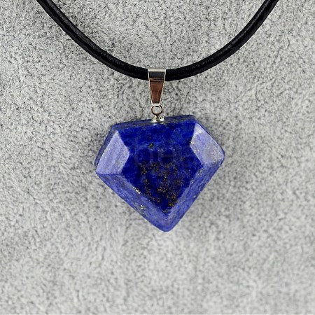 Dyed Natural Lapis Lazuli Faceted Pendants PW-WGFB581-05-1