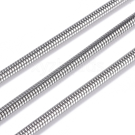 Tarnish Resistant 304 Stainless Steel Round Snake Chains CHS-L023-01D-P-1