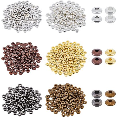 CHGCRAFT 600Pcs 6 Colors Brass Spacer Beads KK-CA0003-58-1