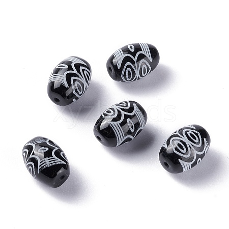 Tibetan Style dZi Beads TDZI-Z001-02-1