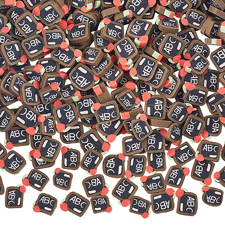 1 Set School Theme Handmade Polymer Clay Cabochons CLAY-SC0002-04-1