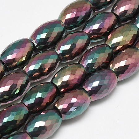 Electroplate Glass Beads Strands EGLA-Q089-A02-1