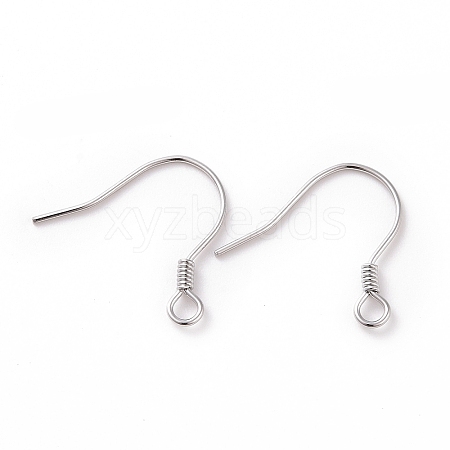 Anti-Tarnish Rhodium Plated 925 Sterling Silver Earring Hooks STER-D035-22P-1