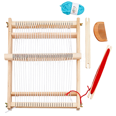 Wooden Multi-Craft Weaving Loom DIY-WH0304-792-1