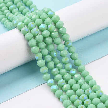 Electroplate Opaque Solid Color Glass Beads Strands EGLA-A044-P3mm-L14-1