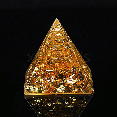 Orgonite Pyramid Resin Display Decorations X-G-PW0005-05H-1