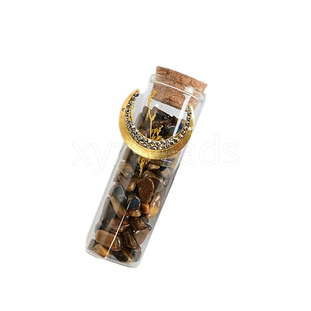 Natural Tiger Eye Wishing Bottle Sculpture Display Decorations PW-WG914B1-01-1