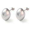 Oval Brass Stud Earrings for Women EJEW-A034-05P-1