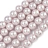 Electroplated Shell Pearl Beads Strands BSHE-G041-8mm-06-1