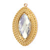 304 Stainless Steel with Crystal Rhinestone Pendants RB-OY001-01G-1