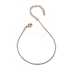 Rack Plating Brass Box Chain Bracelets for Women BJEW-G735-02RG-4