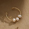 Three Natural Freshwater Pearl Oval Beaded Finger Rings WG9E4BA-03-1