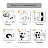 50Pcs Cartoon English Word Paper Sticker Label Set DIY-G075-01-5
