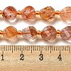 Natural Red Hematoid Quartz/Ferruginous Quartz Beads Strands G-M443-B07-02-5