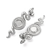 304 Stainless Steel Snake Stud Earrings EJEW-K295-14P-2