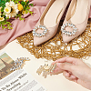 Fingerinspire 4Pcs 2 Styles Alloy Rhinestone Shoe Decoration DIY-FG0004-73-4