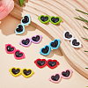 54Pcs 9 Colors Opaque Resin Cabochons RESI-SC0006-74-5