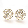 Brass Stud Earrings EJEW-P155-02G-NF-2