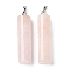 Natural Rose Quartz Pendants G-E603-02P-04-2