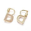 Brass Micro Pave Cubic Zirconia Screw Carabiner Lock Charms KK-I033-01G-B-2