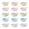 30Pcs 5 Colors Resin Ship with Flower Miniature Ornaments AJEW-TA0005-86-2