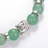 Buddha Head Gemstone Beaded Stretch Bracelets BJEW-JB01864-02-2