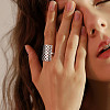 925 Sterling Silver Mesh Cuff Rings JR796A-3