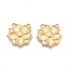 304 Stainless Steel Flower Pendants STAS-T067-29G-1