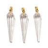 Natural Quartz Crystal Pointed Pendants G-D089-01G-07-1