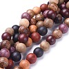 Natural Wood Beads Strands X-WOOD-F008-07-B-1